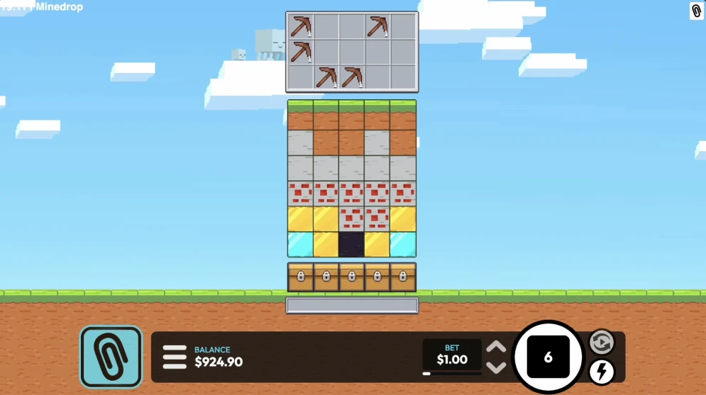 Mine Drop: каскады и падение символов